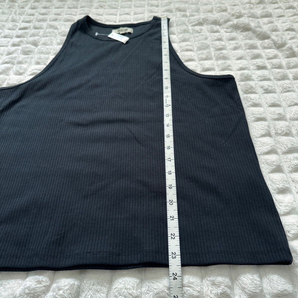 NEW Madewell XL Black Highneck Tank in Sleekhold Layer Cami Basic Capsule - Picture 4 of 7